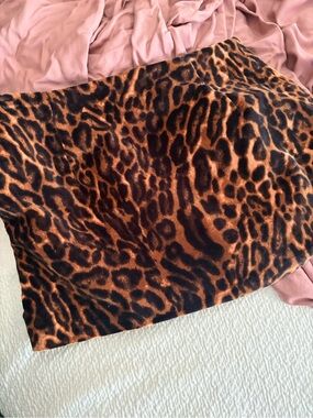Zara Leopard short Print Mini Skirt Brown & Black